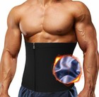 Men'S Waist Trimmer Sauna Belt Sweat Band Wrap Body Shaper Fat Burner Shapewear