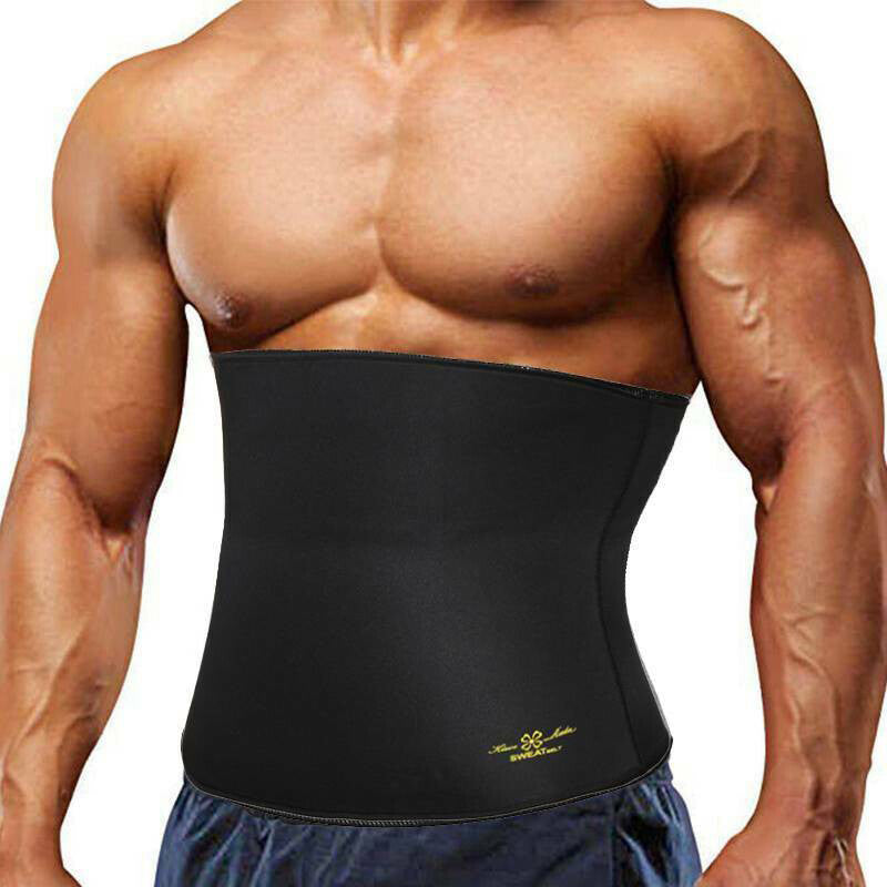 Men'S Waist Trimmer Sauna Belt Sweat Band Wrap Body Shaper Fat Burner Shapewear