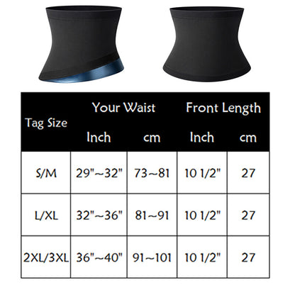 Men'S Waist Trimmer Sauna Belt Sweat Band Wrap Body Shaper Fat Burner Shapewear