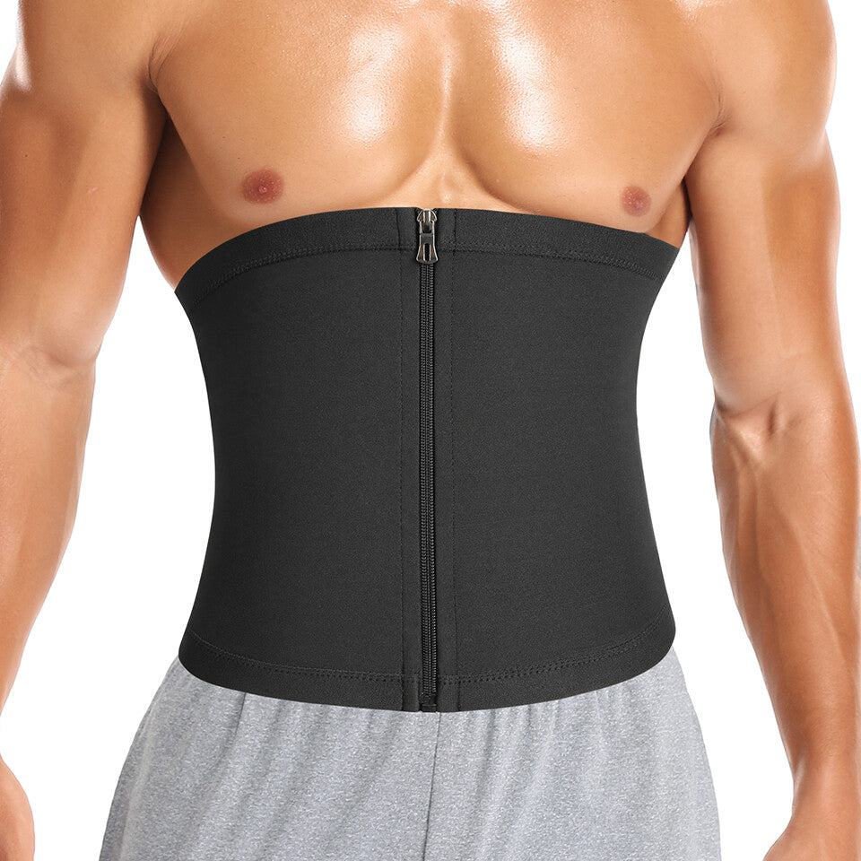 Men'S Waist Trimmer Sauna Belt Sweat Band Wrap Body Shaper Fat Burner Shapewear