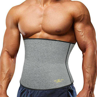 Men'S Waist Trimmer Sauna Belt Sweat Band Wrap Body Shaper Fat Burner Shapewear